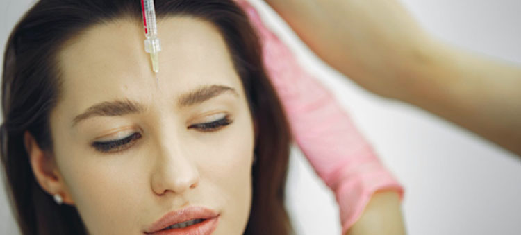 Patient receiving a Botox injection 